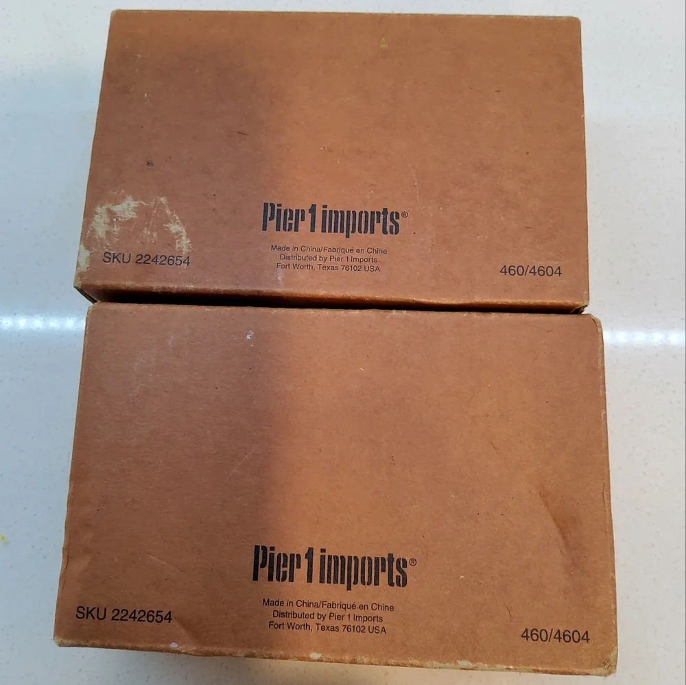 Pier 1 Imports Blue and Red Napkin Rings 2 × 4
